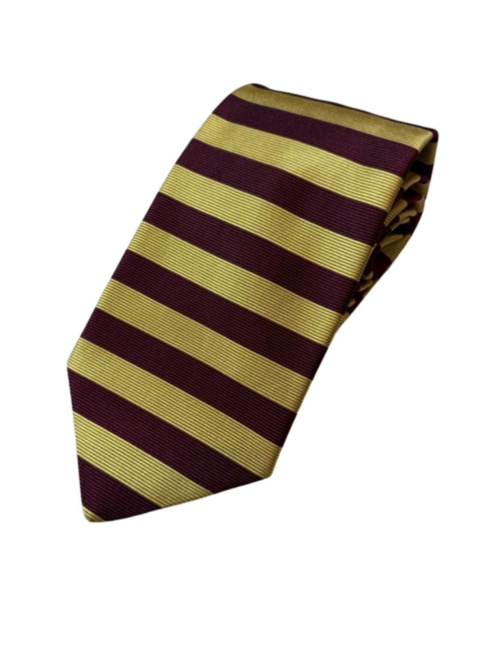 Brooks Brothers Makers Burgundy Gold Repp Stripe Silk Tie Ivy Prep USA